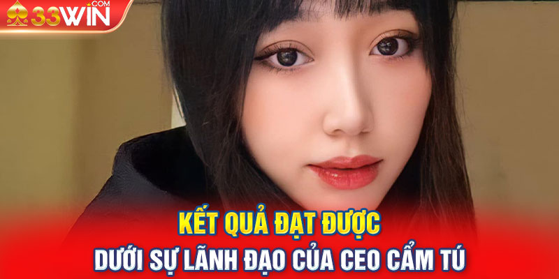 Kết quả đạt được dưới sự lãnh đạo của CEO Cẩm Tú